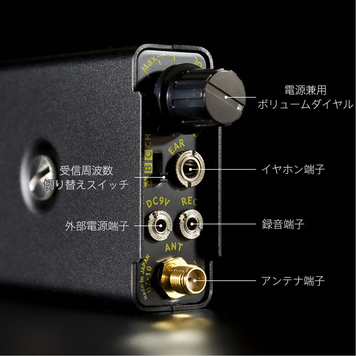 クリップ型盗聴器＋専用受信機＋録音機 受信録音セット SET